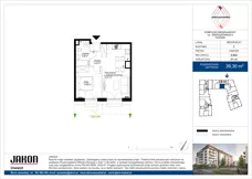 2 pokoje, mieszkanie 39,30 m², parter, oferta nr E.B35, Wieruszowska, Poznań, Grunwald, Junikowo, ul. Wieruszowska 4