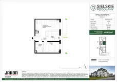 3 pokoje, mieszkanie 48,65 m², parter, oferta nr E.A4, Sielskie Podolany, Poznań, Podolany, Podolany, ul. Jasielska 9