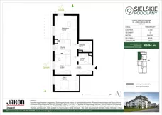 3 pokoje, mieszkanie 67,53 m², piętro 1, oferta nr E.A6, Sielskie Podolany, Poznań, Podolany, Podolany, ul. Jasielska 9