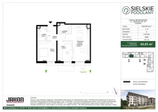 3 pokoje, mieszkanie 63,03 m², parter, oferta nr B.A4, Sielskie Podolany, Poznań, Podolany, Podolany, ul. Jasielska 9