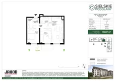 3 pokoje, mieszkanie 59,87 m², parter, oferta nr B.B32, Sielskie Podolany, Poznań, Podolany, Podolany, ul. Jasielska 9