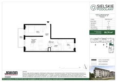 3 pokoje, mieszkanie 58,76 m², piętro 3, oferta nr B.C72, Sielskie Podolany, Poznań, Podolany, Podolany, ul. Jasielska 9