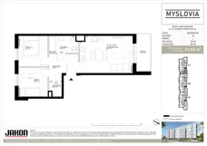 3 pokoje, mieszkanie 51,93 m², piętro 1, oferta nr 20.90, Myslovia, Mysłowice, ul. Ks. Norberta Bończyka 20