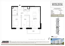 3 pokoje, mieszkanie 58,84 m², piętro 8, oferta nr 20.83, Myslovia, Mysłowice, ul. Ks. Norberta Bończyka 20