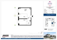 3 pokoje, mieszkanie 49,92 m², piętro 3, oferta nr D.C60, Wieruszowska, Poznań, Grunwald, Junikowo, ul. Wieruszowska 4