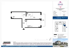 3 pokoje, mieszkanie 59,97 m², piętro 1, oferta nr D.A12, Wieruszowska, Poznań, Grunwald, Junikowo, ul. Wieruszowska 4