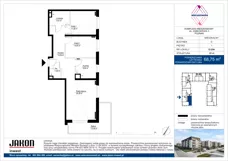 3 pokoje, mieszkanie 68,75 m², piętro 1, oferta nr D.E94, Wieruszowska, Poznań, Grunwald, Junikowo, ul. Wieruszowska 4