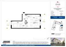 3 pokoje, mieszkanie 59,60 m², parter, oferta nr E.B33, Wieruszowska, Poznań, Grunwald, Junikowo, ul. Wieruszowska 4