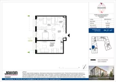 3 pokoje, mieszkanie 64,21 m², parter, oferta nr E.D107, Wieruszowska, Poznań, Grunwald, Junikowo, ul. Wieruszowska 4