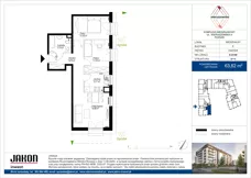 3 pokoje, mieszkanie 63,31 m², piętro 1, oferta nr E.C83, Wieruszowska, Poznań, Grunwald, Junikowo, ul. Wieruszowska 4