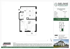 4 pokoje, mieszkanie 63,64 m², piętro 1, oferta nr D.A12, Sielskie Podolany, Poznań, Podolany, Podolany, ul. Jasielska 9