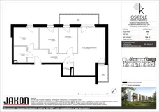 4 pokoje, mieszkanie 69,00 m², piętro 2, oferta nr 34A.13, Osiedle Konopnickiej, Grodzisk Mazowiecki, ul. Marii Konopnickiej 34C
