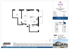 4 pokoje, mieszkanie 65,51 m², piętro 1, oferta nr D.B38, Wieruszowska, Poznań, Grunwald, Junikowo, ul. Wieruszowska 4