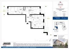 4 pokoje, mieszkanie 77,14 m², parter, oferta nr E.D108, Wieruszowska, Poznań, Grunwald, Junikowo, ul. Wieruszowska 4