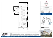 4 pokoje, mieszkanie 68,38 m², piętro 1, oferta nr E.A6, Wieruszowska, Poznań, Grunwald, Junikowo, ul. Wieruszowska 4