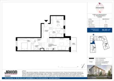 4 pokoje, mieszkanie 68,89 m², piętro 1, oferta nr E.C79, Wieruszowska, Poznań, Grunwald, Junikowo, ul. Wieruszowska 4
