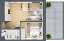 2 pokoje, apartament inwestycyjny 34,31 m², parter, oferta nr 3, Jachtowa, Świnoujście, ul. Stefana Rogozińskiego