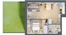2 pokoje, apartament inwestycyjny 34,26 m², parter, oferta nr J10, Jasna, Międzywodzie, ul. Jasna 1