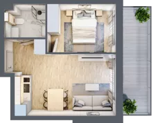 2 pokoje, apartament inwestycyjny 33,08 m², parter, oferta nr J12, Jasna, Międzywodzie, ul. Jasna 1