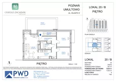 3 pokoje, mieszkanie 76,09 m², piętro 1, oferta nr 20/B, Osiedle Zagajnik - Etap 2, Poznań, Umultowo, Umultowo, ul. Zagajnikowa
