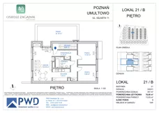 3 pokoje, mieszkanie 76,09 m², piętro 1, oferta nr 21/B, Osiedle Zagajnik - Etap 2, Poznań, Umultowo, Umultowo, ul. Zagajnikowa