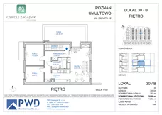 3 pokoje, mieszkanie 76,09 m², piętro 1, oferta nr 30/B, Osiedle Zagajnik - Etap 2, Poznań, Umultowo, Umultowo, ul. Zagajnikowa