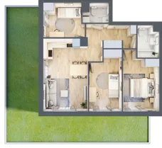 4 pokoje, mieszkanie 66,81 m², parter, oferta nr AM07, Nowa Drożdżownia - Etap II, Kraków, Bieżanów-Prokocim, ul. Drożdżowa 5
