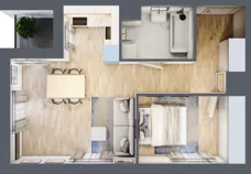 2 pokoje, mieszkanie 44,24 m², piętro 2, oferta nr AM2/4, Nowa Drożdżownia - Etap II, Kraków, Bieżanów-Prokocim, ul. Drożdżowa 5