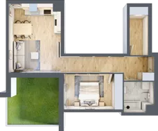 2 pokoje, mieszkanie 52,88 m², parter, oferta nr AM06, Nowa Drożdżownia - Etap II, Kraków, Bieżanów-Prokocim, ul. Drożdżowa 5