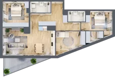 4 pokoje, mieszkanie 94,71 m², piętro 1, oferta nr BM1/3, Nowa Drożdżownia - Etap II, Kraków, Bieżanów-Prokocim, ul. Drożdżowa 5