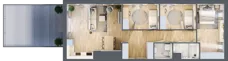 4 pokoje, mieszkanie 80,93 m², piętro 2, oferta nr BM2/1, Nowa Drożdżownia - Etap II, Kraków, Bieżanów-Prokocim, ul. Drożdżowa 5