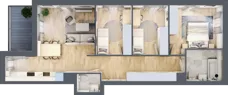 4 pokoje, mieszkanie 75,74 m², piętro 1, oferta nr CM1/1, Nowa Drożdżownia - Etap II, Kraków, Bieżanów-Prokocim, ul. Drożdżowa 5