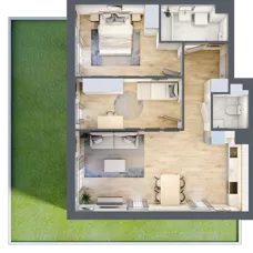 3 pokoje, mieszkanie 66,17 m², parter, oferta nr CM0/4, Nowa Drożdżownia - Etap II, Kraków, Bieżanów-Prokocim, ul. Drożdżowa 5