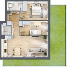 3 pokoje, mieszkanie 65,75 m², parter, oferta nr CM0/3, Nowa Drożdżownia - Etap II, Kraków, Bieżanów-Prokocim, ul. Drożdżowa 5