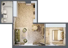 2 pokoje, mieszkanie 54,46 m², parter, oferta nr 2.1, Nowe Zabrze, Zabrze, Centrum Północ, ul. Koźlika