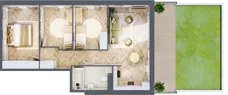 4 pokoje, mieszkanie 66,78 m², parter, oferta nr 2.5, Nowe Zabrze, Zabrze, Centrum Północ, ul. Koźlika