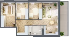 4 pokoje, mieszkanie 70,48 m², piętro 1, oferta nr 2.11, Nowe Zabrze, Zabrze, Centrum Północ, ul. Koźlika