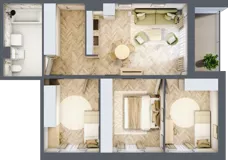 4 pokoje, mieszkanie 65,67 m², piętro 1, oferta nr 4.14, Nowe Zabrze, Zabrze, Centrum Północ, ul. Koźlika