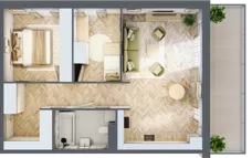 3 pokoje, mieszkanie 61,30 m², piętro 1, oferta nr 6.13, Nowe Zabrze, Zabrze, Centrum Północ, ul. Koźlika