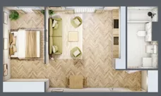 1 pokój, mieszkanie 44,81 m², piętro 1, oferta nr 6.11, Nowe Zabrze, Zabrze, Centrum Północ, ul. Koźlika
