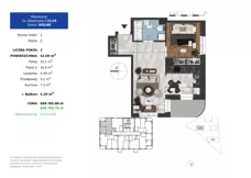 2 pokoje, mieszkanie 42,09 m², piętro 2, oferta nr 21.19, Osiedle Albatrosów II, Kraków, Podgórze, Rybitwy, ul. Albatrosów  21