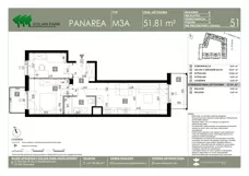 3 pokoje, mieszkanie 51,81 m², piętro 3, oferta nr 51, Panarea, Warszawa, Ursus, ul. Ryżowa