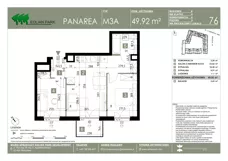 3 pokoje, mieszkanie 49,92 m², piętro 3, oferta nr 76, Panarea, Warszawa, Ursus, ul. Ryżowa