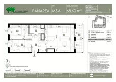 3 pokoje, mieszkanie 68,63 m², piętro 1, oferta nr 1, Panarea, Warszawa, Ursus, ul. Ryżowa