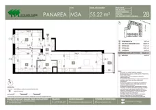 3 pokoje, mieszkanie 55,22 m², piętro 3, oferta nr 28, Panarea, Warszawa, Ursus, ul. Ryżowa