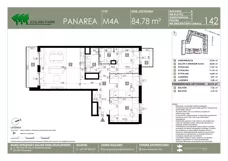 4 pokoje, mieszkanie 84,78 m², piętro 1, oferta nr 142, Panarea, Warszawa, Ursus, ul. Ryżowa
