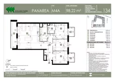 4 pokoje, mieszkanie 98,17 m², piętro 3, oferta nr 134, Panarea, Warszawa, Ursus, ul. Ryżowa