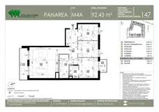 4 pokoje, mieszkanie 92,43 m², piętro 3, oferta nr 147, Panarea, Warszawa, Ursus, ul. Ryżowa