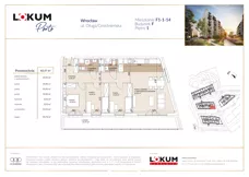 4 pokoje, mieszkanie 83,48 m², piętro 1, oferta nr F1-1-14, Lokum Porto Etap VI, Wrocław, Szczepin, ul. Długa/Gnieźnieńska