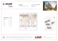 3 pokoje, mieszkanie 57,01 m², piętro 1, oferta nr F1-1-15, Lokum Porto Etap VI, Wrocław, Szczepin, ul. Długa/Gnieźnieńska